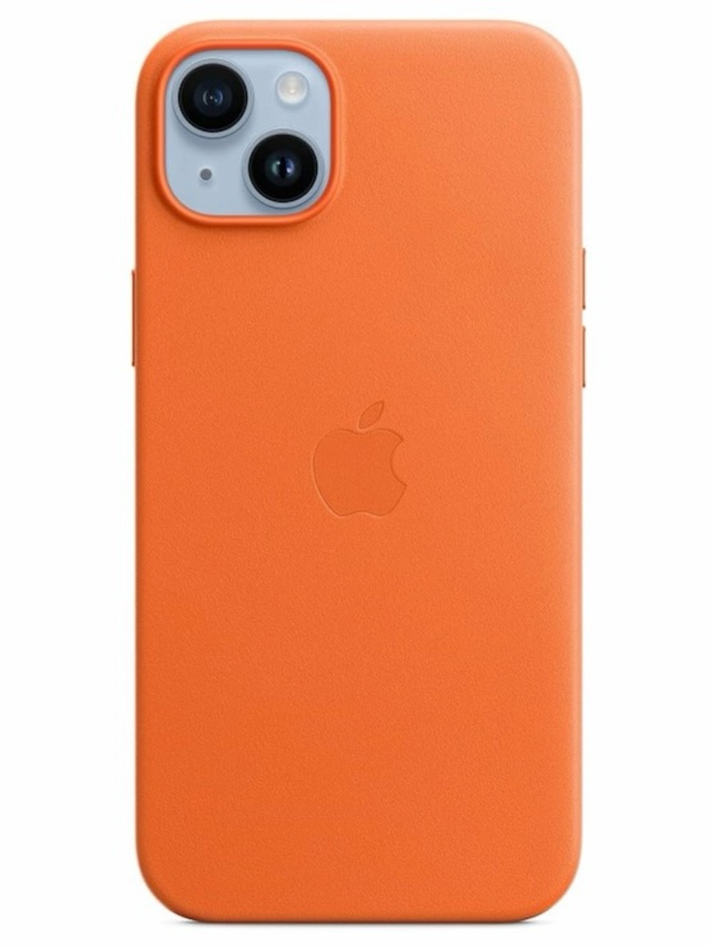 Genuine / Official Apple iPhone 14 Plus MagSafe Leather Case - Orange - New